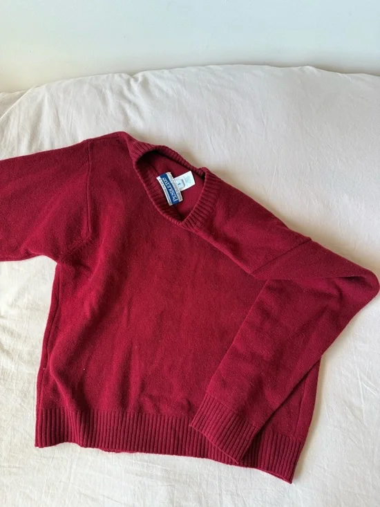 Pendleton Women's Wine Red Wool Button-Front Cardigan - Picture 3 of 5